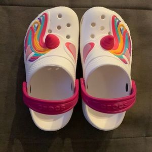 Unicorn Crocs size 10